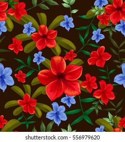 Illustration of floral seamless pattern