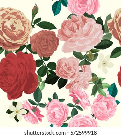Illustration of floral seamless pattern
