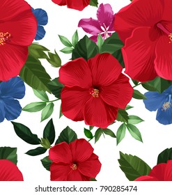 Illustration of floral seamless pattern