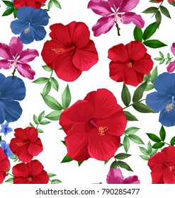 Illustration of floral seamless pattern