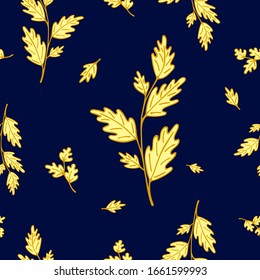 Illustration of floral seamless pattern; Hand drawn vector ornament for fabric, decoration, paper