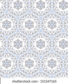 illustration of floral seamless pattern without gradient