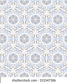 illustration of floral seamless pattern without gradient