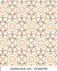 illustration of floral seamless pattern without gradient
