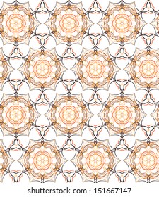 illustration of floral seamless pattern without gradient