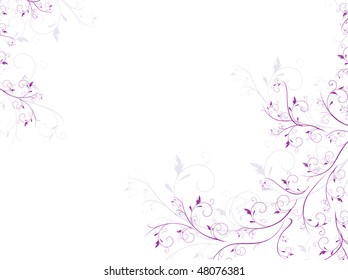 illustration of floral spring frame with copyspace for your text
