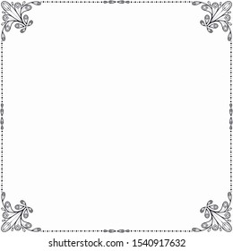 Illustration of floral vector frame.
Design for menu, invitation, postcards, posters and other.