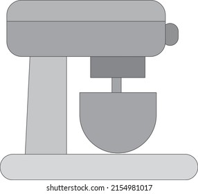 illustration of a flour mixer a gray color. with white background