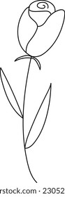 illustration of a flower, black and white flower, botanical vector, outline, illustration, nature, flower, summer