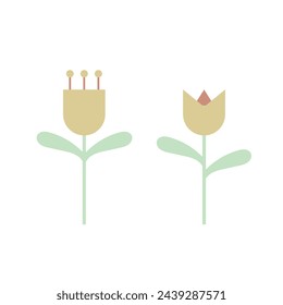 Flor de ilustración con fondo en blanco