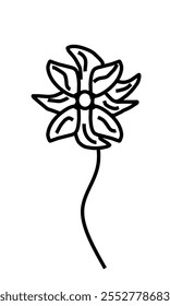 Illustration of a flower in bloom design vector