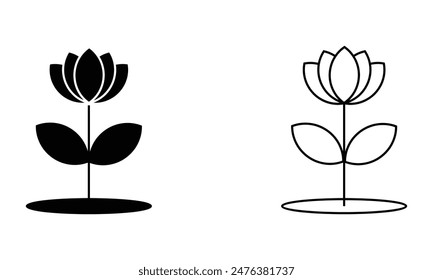 Illustration of flower blooming icon vector