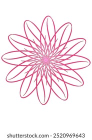 Illustration of Flower blooming in red and shiny 