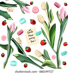 Illustration of flower with cookies