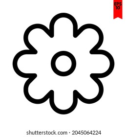 illustration of flower design icon