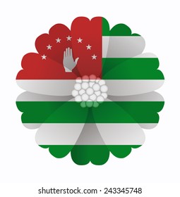 illustration of flower Flag Abkhazia