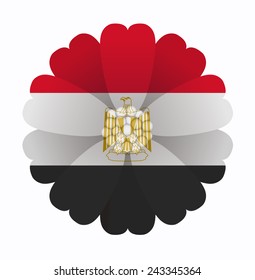 illustration of flower Flag Egypt
