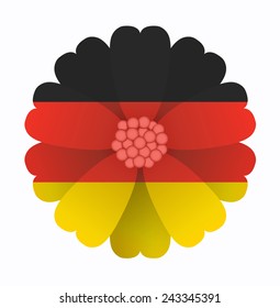 illustration of flower Flag Germany