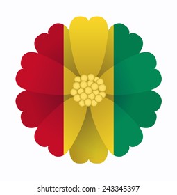 illustration of flower Flag Guinea