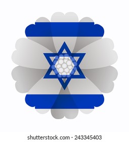 illustration of flower Flag Israel