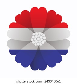 illustration of flower Flag Netherlands