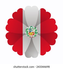 illustration of flower Flag Peru