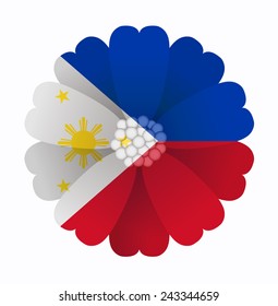 illustration of flower Flag Philippines