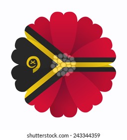 illustration of flower Flag Vanuatu