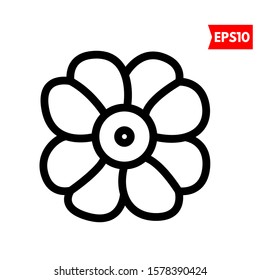 illustration of flower flat icon