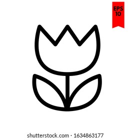 illustration of flower flat icon