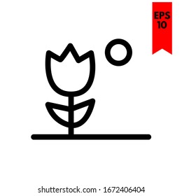 illustration of flower flat icon