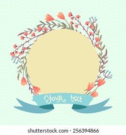 illustration with flower frame