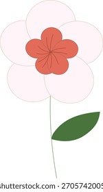 Illustration of flower hand drawing 