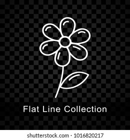 Illustration of flower icon on checkered background