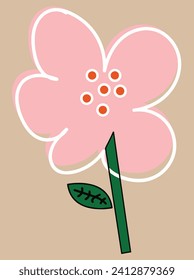 illustration flower leaf design art vector
