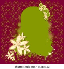 illustration of flower on abstract background