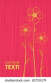 illustration of flower on abstract textured background