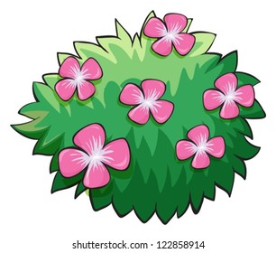 Illustration of a flower on a white background เวกเตอร์สต็อก