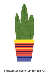 Illustration of a flower in an orange pot