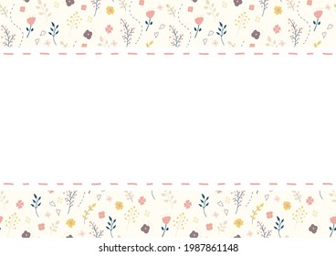 illustration of flower pattern frame