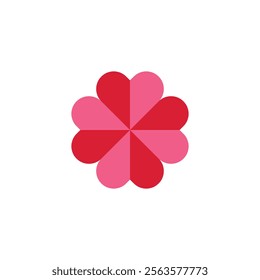 Illustration flower pink unique design with blank background