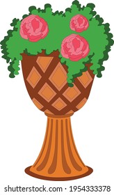 Illustration des Vektordesigns von Blumenkisten