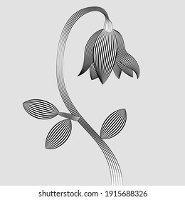 ilustración de una flor de rayas en vector