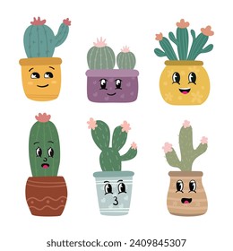 Illustration Flower vase emoticon sticker