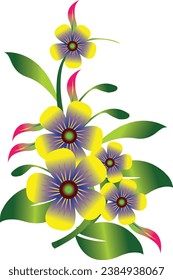  illustration flower vector design on a white background