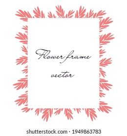 Illustration of a flower vector frame for photos and posters