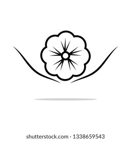 Illustration of a flower vector icon