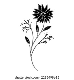 The illustration of flower vector. Suitable for plant icon, sign or symbol.