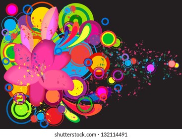 illustration with flowers
