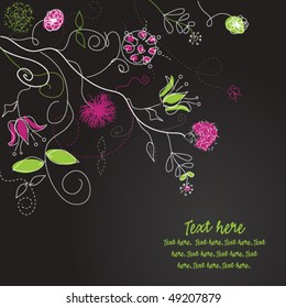 Illustration with flowers